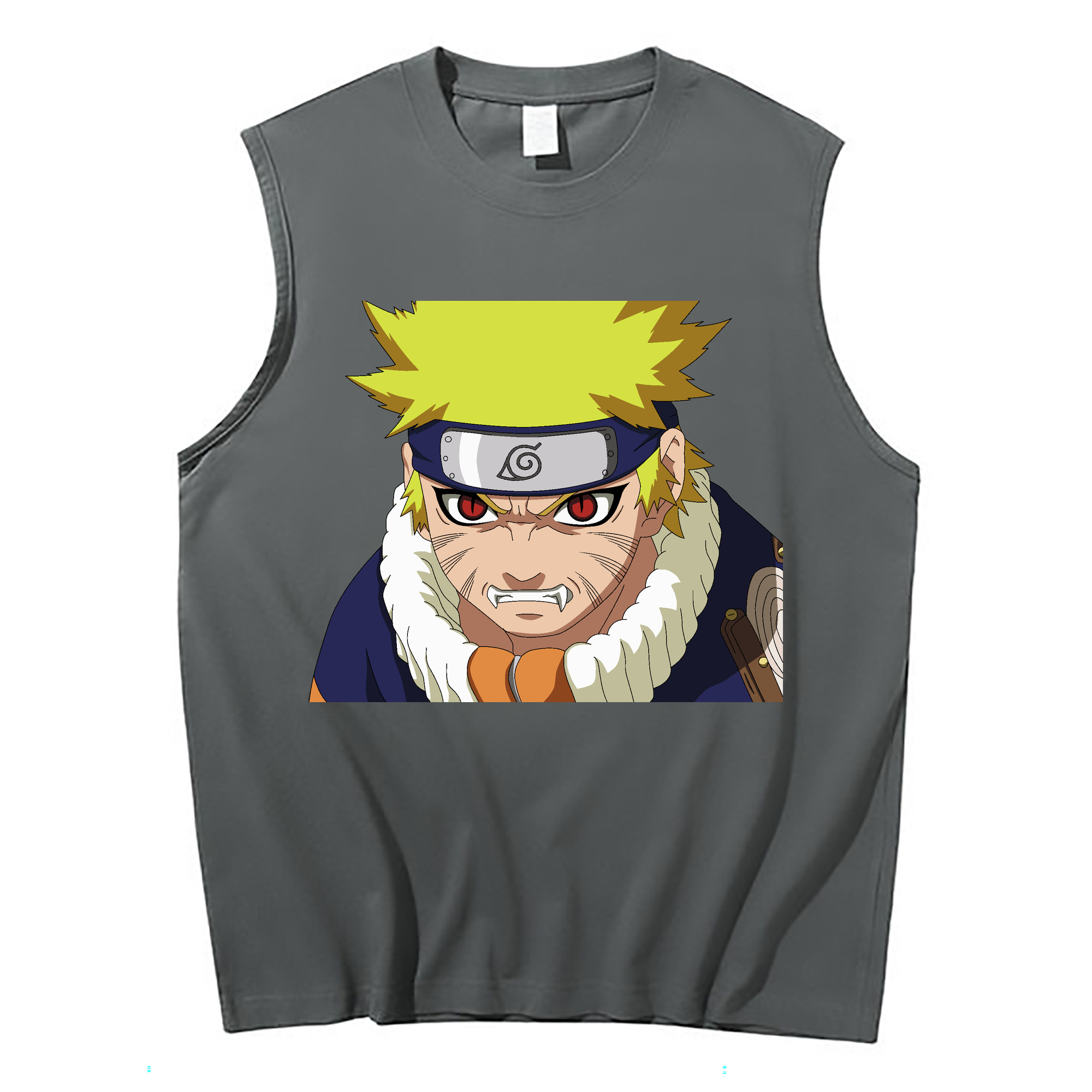 （画像用） NARUTO -ナルト- うずまき ナルト Uzumaki Naruto コットン100％タンクトップ（フロントプリント）